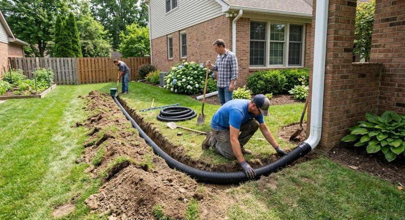 Drainage Trench Installation in Houston, TX