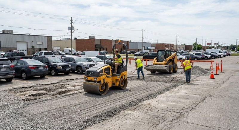 Parking Lot Gravel Repair in Pearland, TX